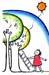 96-niña subiendo al arbol a tomar el sol